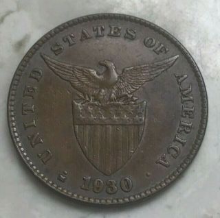 1930 M Philippines 1 One Centavo - Copper