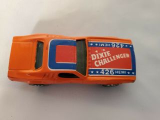 Vintage Hot Wheels Blackwall Dixie Challenger 426 Hemi Orange