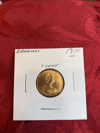 1970 Bahama 1 Cents Coin