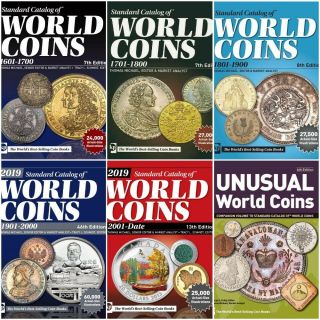 6 Catálogos Krause Monedas Del Mundo 1601 - 2019 En Dvd