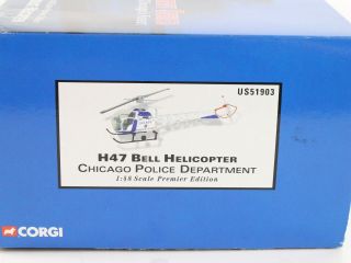 Corgi Chicago Police H47 Bell Helicopter Us51903 1/48 Scale