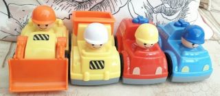 4 Toy Cars B & M Toys Cars For Child Toddler,  Digger,  Police Car,  Fire Engine.