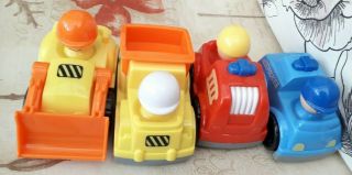 4 Toy Cars B & M Toys Cars For Child Toddler,  Digger,  Police car,  Fire engine. 2