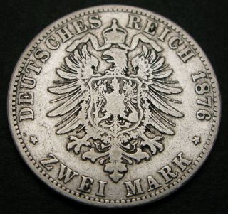 Hamburg (german City) 2 Mark 1876 J - Silver - 3461