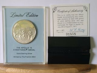 The Apollo 15 Eyewitness Sterling Silver Medal Limited Edition Franklin