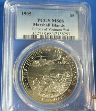 1995 - $5.  00 Marshall Islands - Ms68 - Pcgs