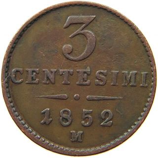Italy States 3 Centesimi 1852 M Venetia C36 1017