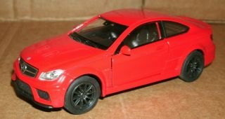 1/38 Scale Mercedes Benz C63 Amg Diecast Model W204 C - Class - Welly 43675 Red