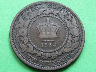 Canada (1864 Rare) One Cent Brunswick Rare Coin
