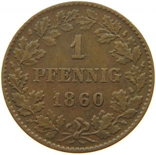 German States 1 Pfennig 1860 Nassau C13 481