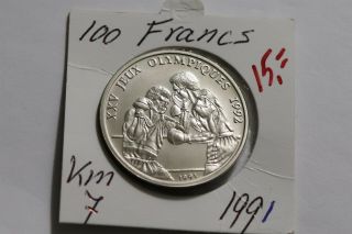 Congo 100 Francs 1991 Barcelona Olympics Boxing B38 Jjj34