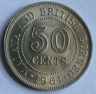 Malaya And British Borneo 50 Cents 1961 (km 4)
