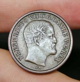 Denmark 1 Skilling 1853 Good Coin (20)