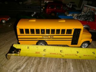 School Bus Diecast Model Toy Pull Back Action W/ Openable Doors Loose