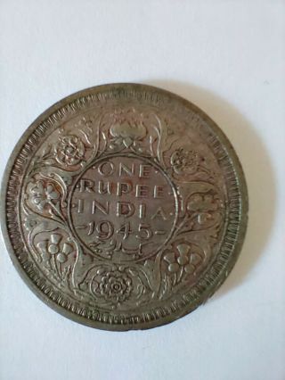 1945 One Rupee India Coin George Vi King Emperor Collectable Silver Bombay