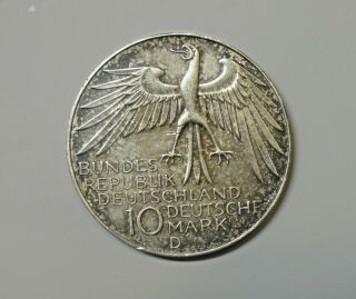 Germany: Silver Ten Mark 1972 0.  625 Silver.  Munich Olympics Games