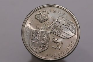 Uk Gb 5 Pounds 1997 - 50th Anniversary Of Marriage B29 Z8254