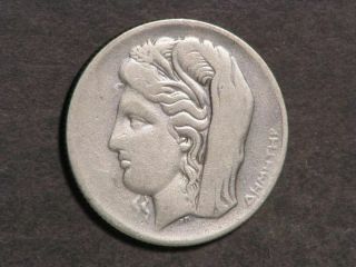 Greece 1930 10 Drachmai Demeter Silver