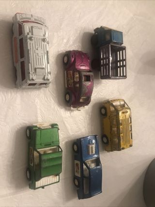 1970s Tootsietoy Ambulance,  Jumping’ Jeeper,  Stingin’ Bug,  Vega,  Van,  And Marx