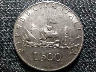 Italy Republic (1946 -) 500 Lire.  835 Silver Coin 1958 R
