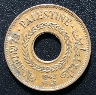 Palestine 1942 5 Mils Bronze Coin