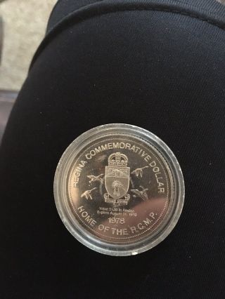 Canadian Dollar Regina Commemorative Coin 1978 Royal Canadian Police