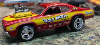 Hot Wheels Custom 73 Plymouth Duster Holy Moly Nhra Racing Real Riders