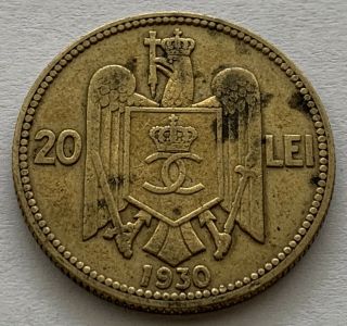 Romania 20 Lei 1930 London,  Brass Coin,  Vf/xf