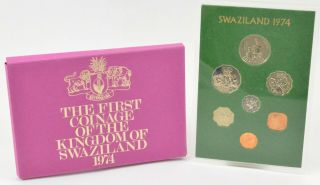 1974 Swaziland 7 Coin Proof Set - Cased 941