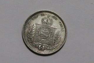 Brazil 500 Reis 1860 Silver B34 K4199