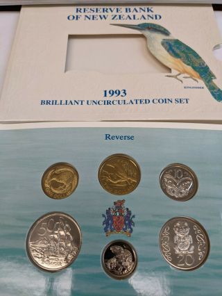 1993 Reserve Bank Of Zealand Brilliant Uncirculated Coin Set