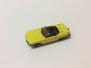 Majorette - Mercedes 350 Sl - No.  213 Yellow Car Black Interior & Rear Hitch