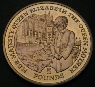 Gibraltar 5 Pounds 1995 Aa - Virenium - Elizabeth Ii.  - Aunc - 3607