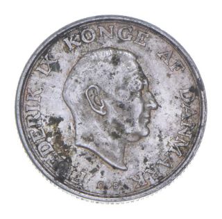 Silver - World Coin - 1958 Denmark 2 Kroner - World Silver Coin 045