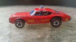 Vintage Hot Wheels Redline 1969 Fire Department Chief Oldsmobile 442