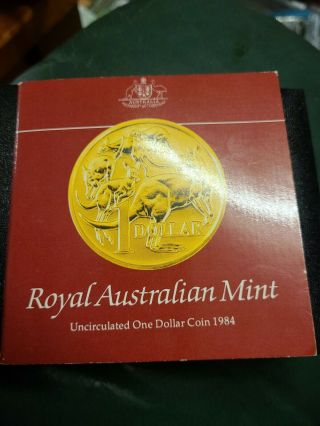 Royal Australian One Dollar Coin 1984 Uncirculated