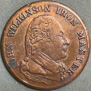 1790 Great Britain John Wilkinson Ironmaster Half Penny Token