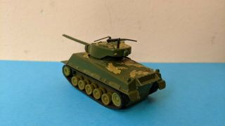 Vintage Zylmex Diecast WWII WW2 Type US Army M - 4 Sherman Tank HK 1102 3
