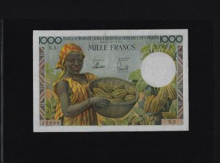 French Equatorial Africa Cameroun 1000 Francs 1957 P - 34 Vf,  Cameroon