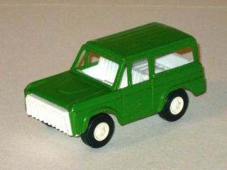 Vintage 1970 Tootsie Toy Green Ford Bronco Diecast Truck With Hitch