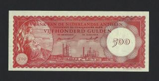Netherlands Antilles 500 Gulden 1962,  P - 7,  Highest Denomination,  Unc,  Rare