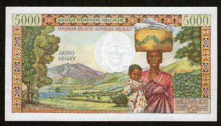 Madagascar,  5000 Francs 1966,  P - 60a,  AU 2