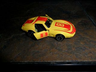 Vintage Loose 1977 Tomica No.  F21 Chevrolet Corvette Yellow & Red 8 Nr