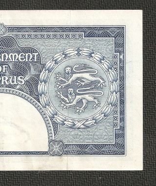 Cyprus 250 Mils 1956 Pick 33a A Key Date - A Very Rare Note