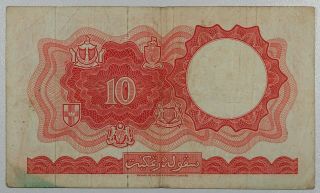 Malaya & British Borneo - $10.  P - 9.  1961.  VF 2