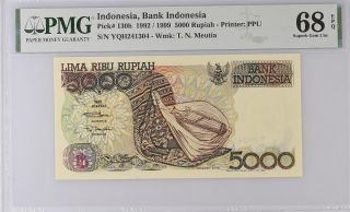 Indonesia 5000 Rupiah1992/1999 P 130 H Gem Unc Pmg 68 Epq