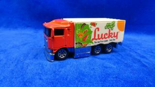 Hot Wheels Lucky Grocery Store Hiway Hauler Red Cab Rare Loose Htf