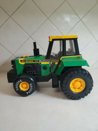 Vintage 1991 Buddy L Big Bruiser Turbo Workhorse Toy Tractor - Green And Yellow