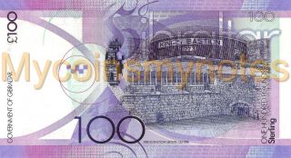 Gibraltar,  £100 Pounds,  2011,  P39,  Prefix A/aa,  Queen Elizabeth Ii,  Unc