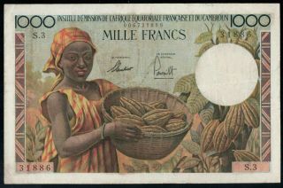 French Equatorial Africa 1000 Francs Nd (1957),  Pick 34